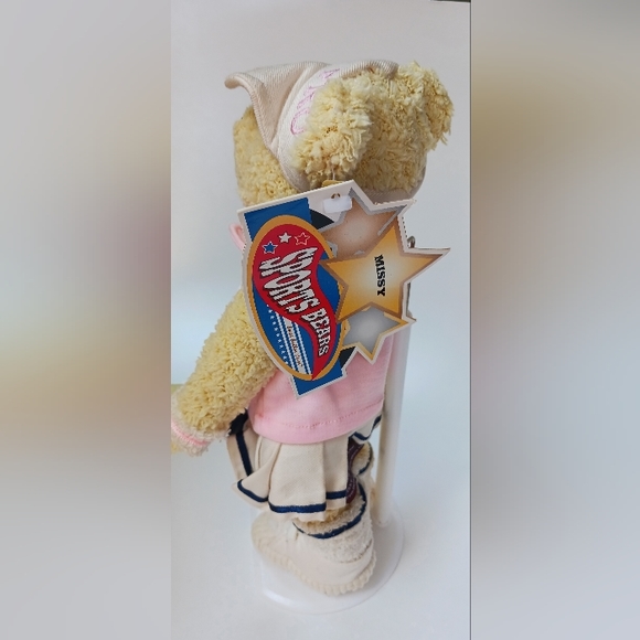 Brass Button Sports Bear Pink Tennis Player Girl Plush MISSY - Picture 3 of 5